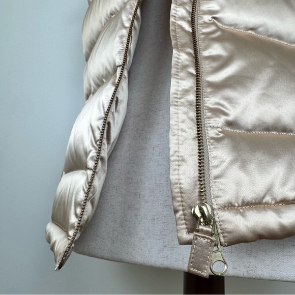 Talbots Satin Champagne Puffer Vest - Picture 2 of 8
